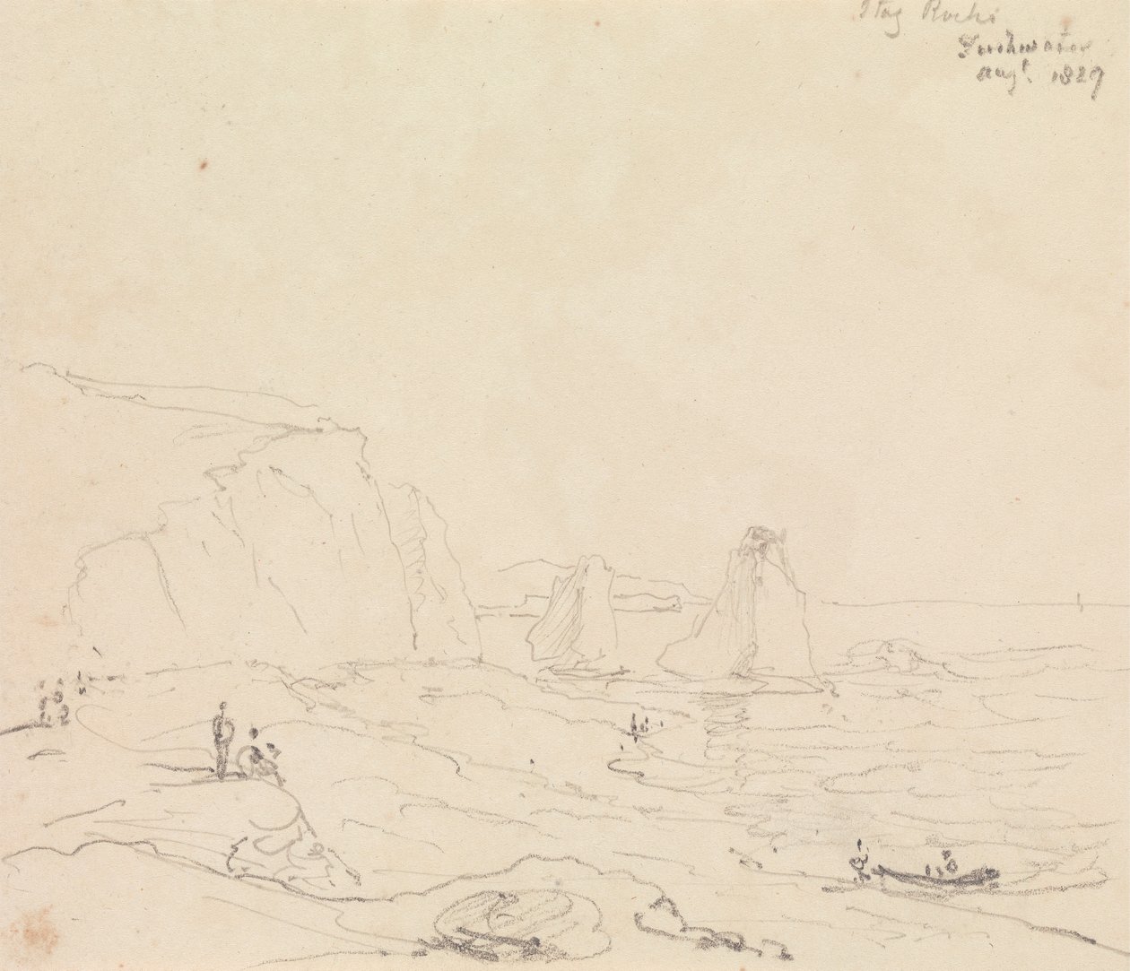 Stag Rocks, Freshwater, sierpień 1827 autorstwa Capt. Thomas Hastings