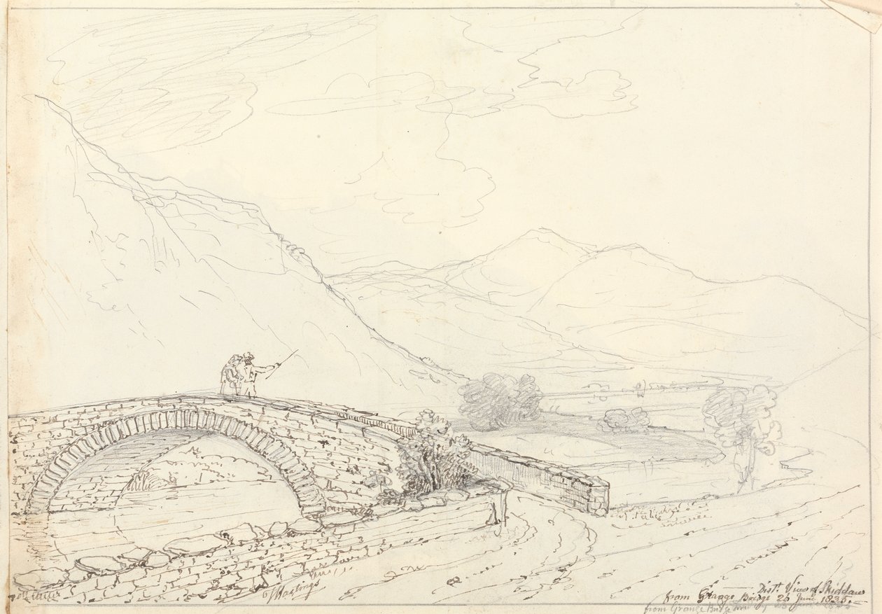 Bowder Stone, Jaws of Borrowdale, sobota 27 czerwca 1835 autorstwa Capt. Thomas Hastings