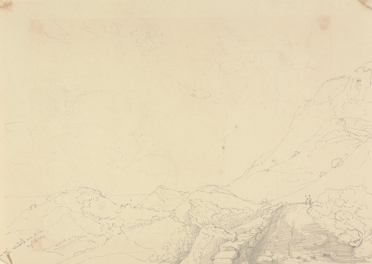 O deslizamento de terra sobre Niton, 13 de agosto de 1829 polonês autorstwa Capt. Thomas Hastings