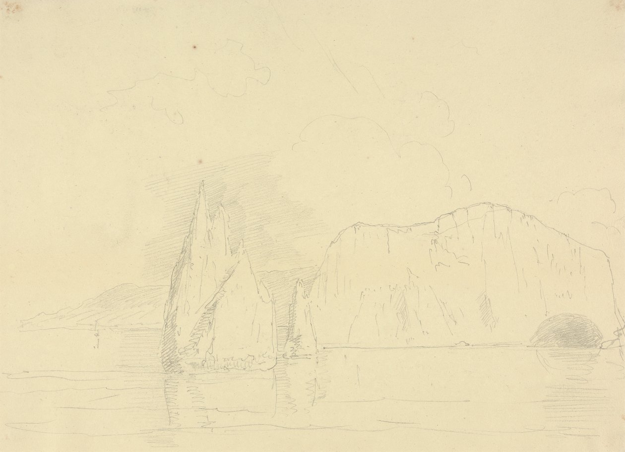 Igły i słodkowodne klify, wyspa Wight autorstwa Capt. Thomas Hastings