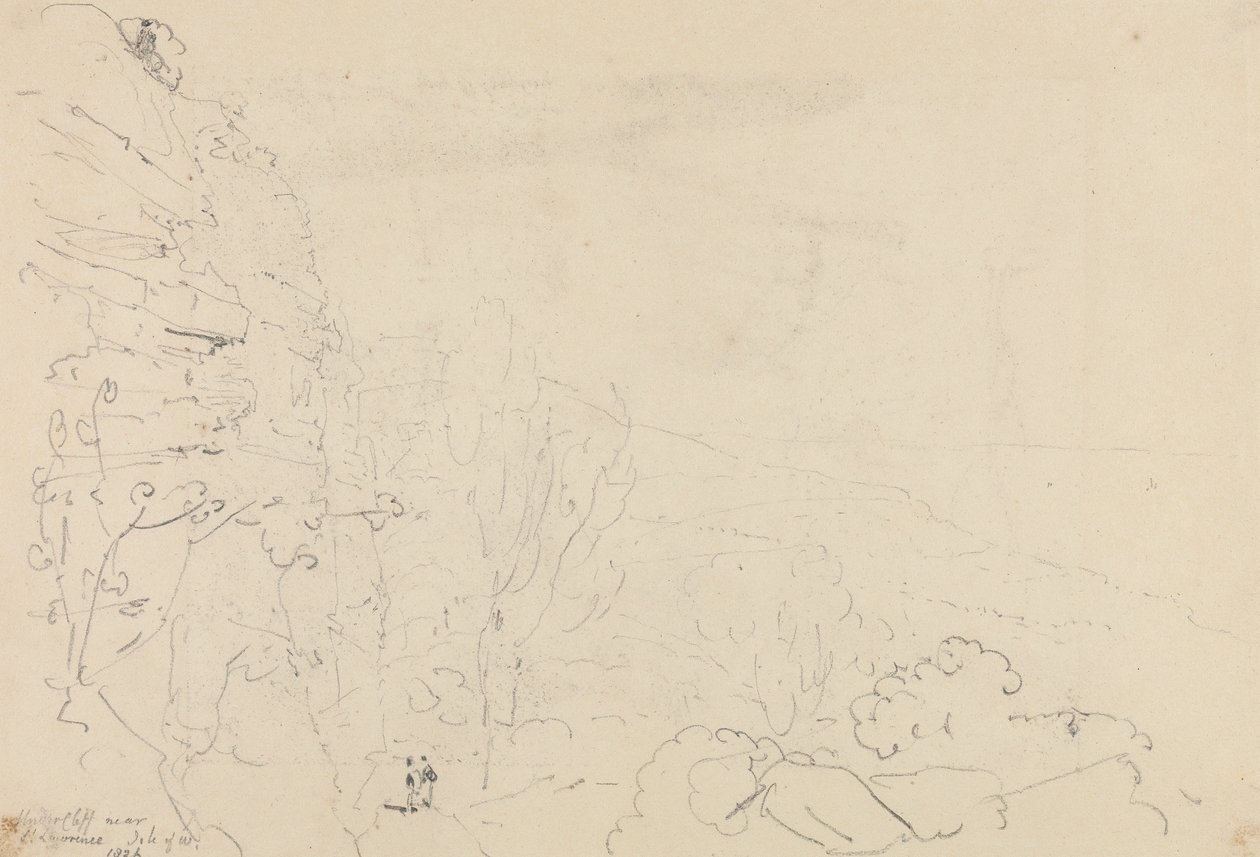 Undercliff w pobliżu Saint Lawrence, Isle of Wight autorstwa Capt. Thomas Hastings
