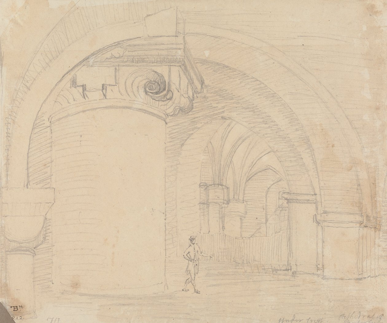 Undercroft, katedra w Canterbury autorstwa Capt. Thomas Hastings