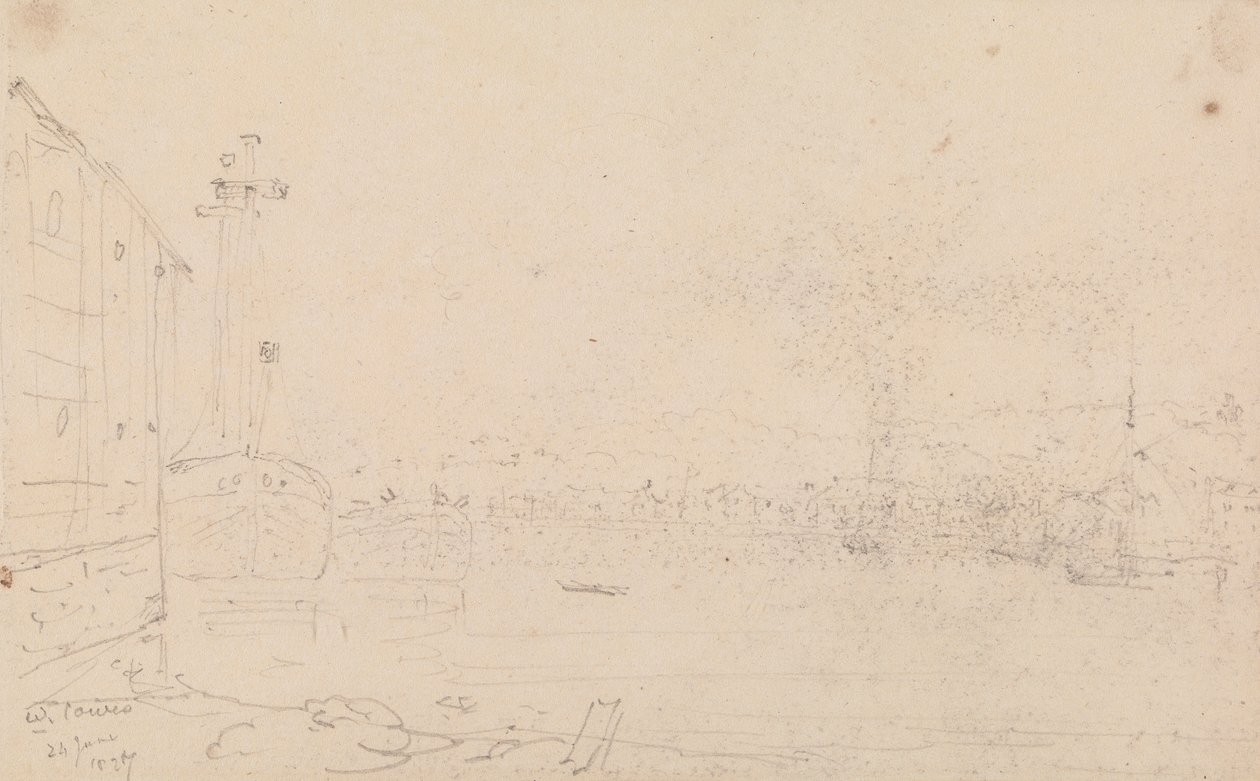 Zachód Cowes, 24 czerwca 1827 autorstwa Capt. Thomas Hastings