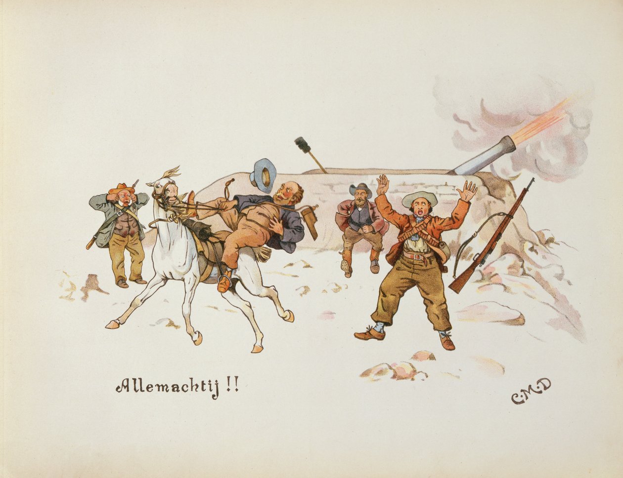 Allemachtij, z The Leaguer of Ladysmith, 1900 autorstwa Captain Clive Dixon