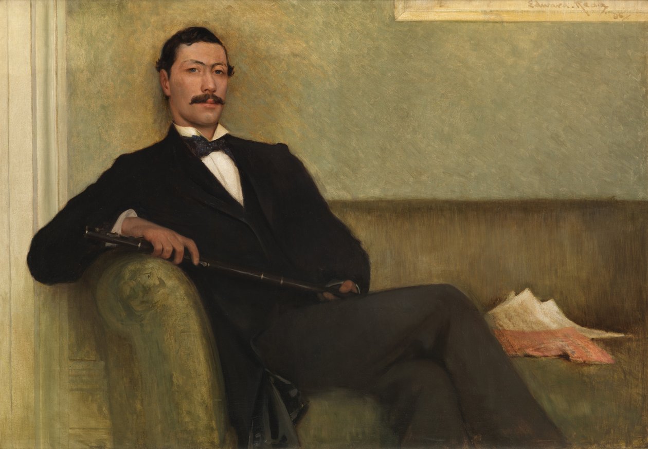 Dżentelmen flecista autorstwa Captain Edward Henry Handley Read