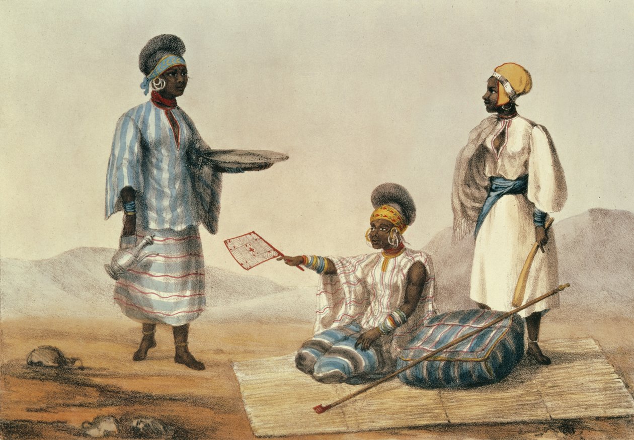 Czarni z Sudanu, płyta z Opowieść o podróżach w Afryce Północnej rytowana przez M. Gauci (fl.1810-46) 1821 autorstwa Captain George Francis Lyon
