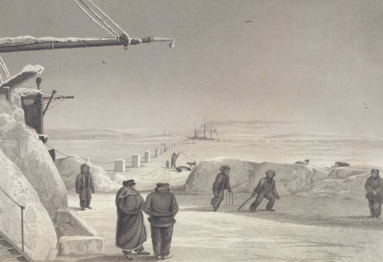 Sytuacja H.M. Statki Fury und Hecla w Igloolik, 1822-23, z „Journal of a Second Voyage for the Discovery of North West Passage z Atlantyku na Pacyfik, wykonanej w latach 1821-22-23 autorstwa Captain George Francis Lyon