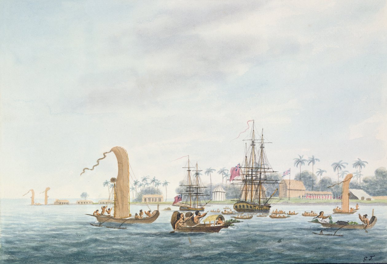 Point Venus, wyspa Otahytey, 1792 autorstwa Captain George Tobin