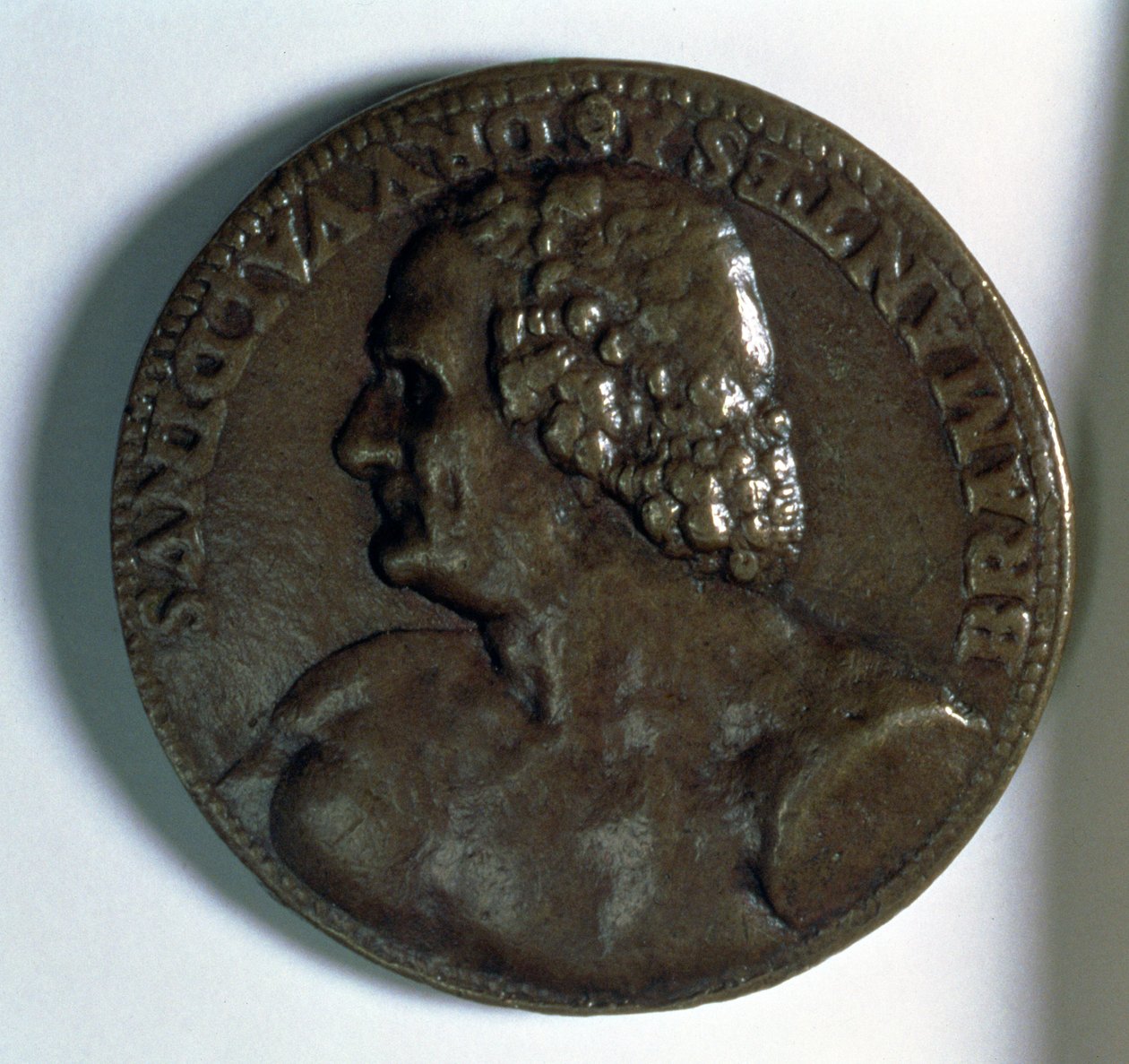 Portret Medal of Bramante (1444-1514) (brąz) autorstwa Caradosso