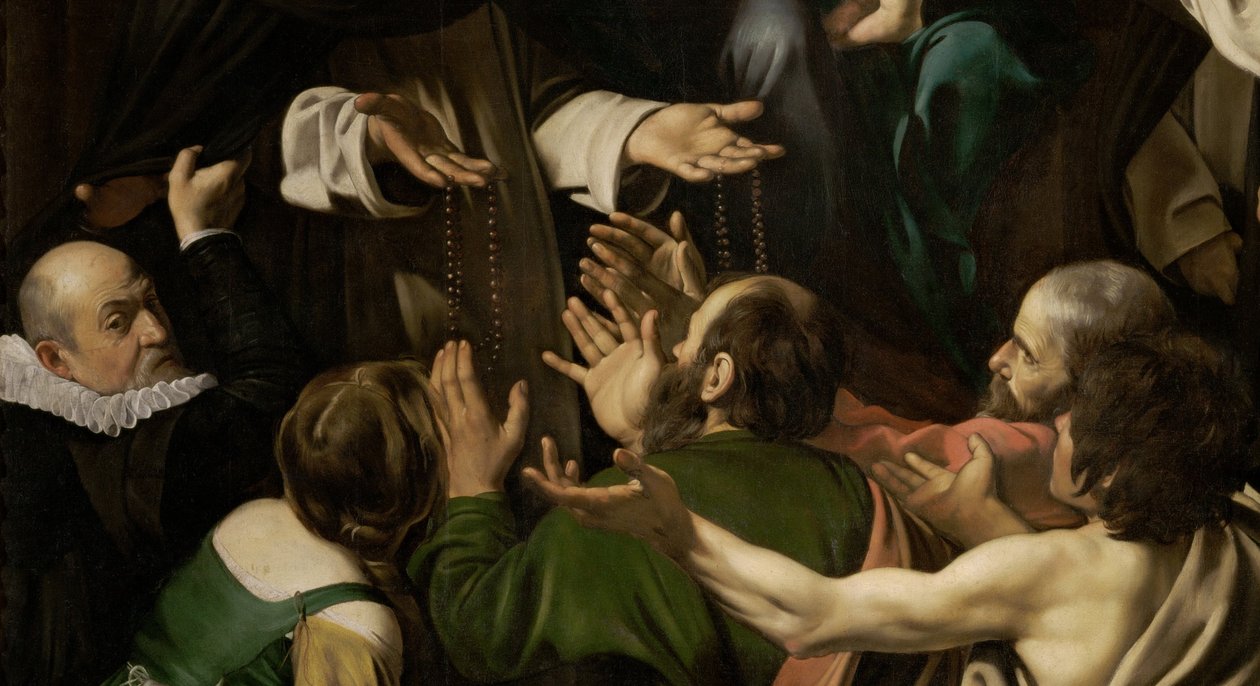Madonna Różańcowa autorstwa Michelangelo Merisi da  Caravaggio