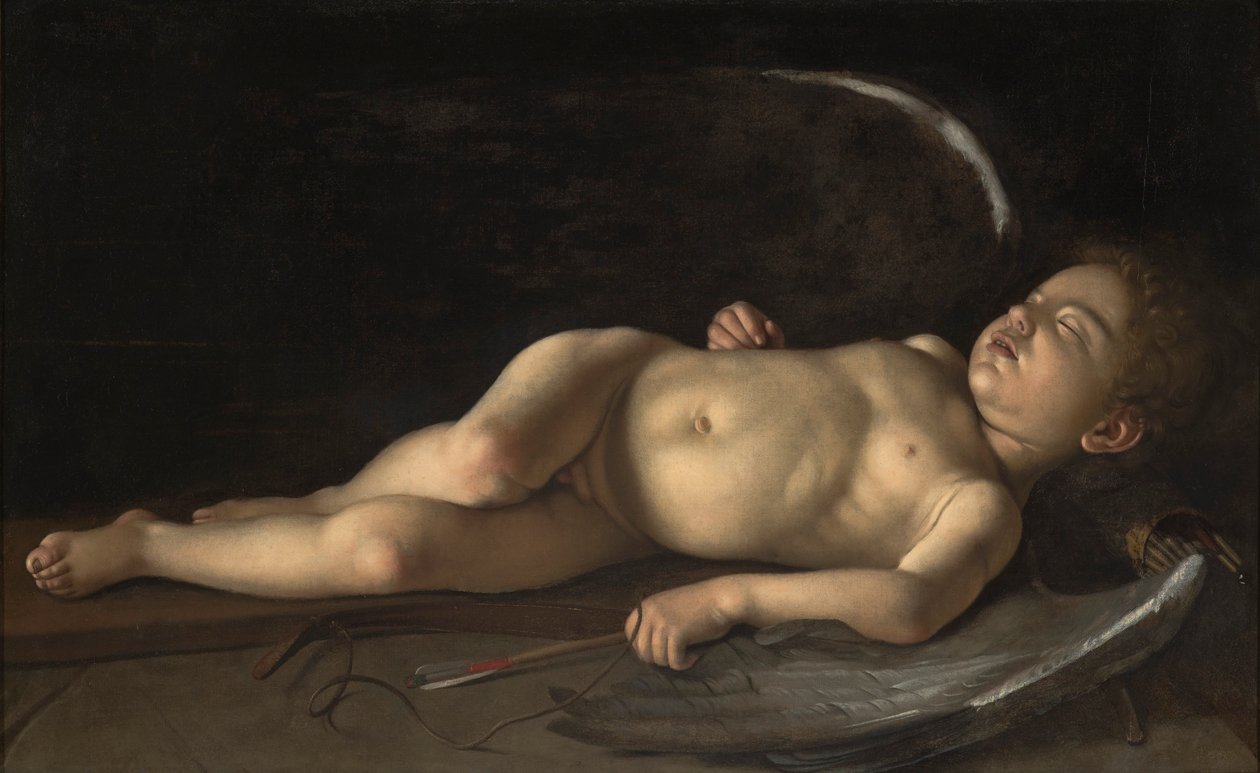 Śpiący Kupidyn autorstwa Caravaggio