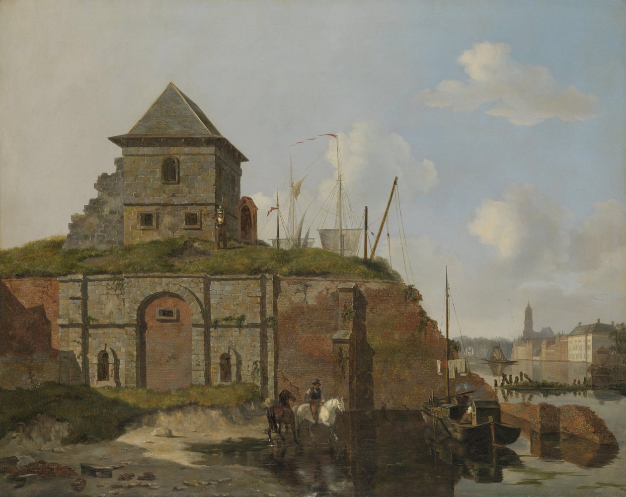 Mur miejski z arsenałem prochu autorstwa Carel Jacobus Behr