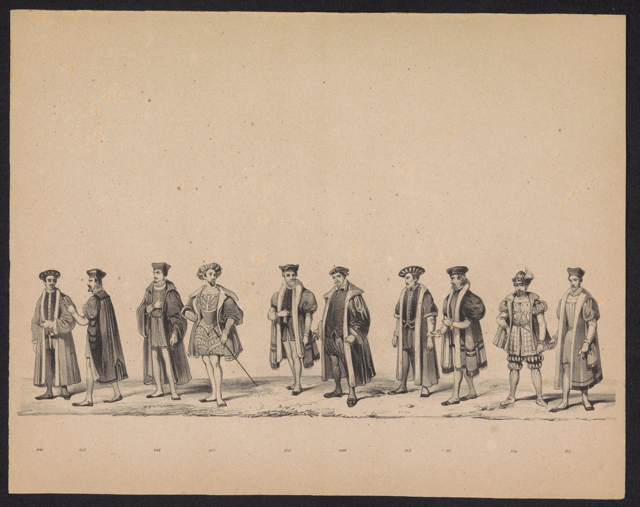 Maskarada Studentów Utrechtu, 1846 (tablica 19) Przedstawienie procesji w kostiumach, przedstawiającej procesję Filipa II, księcia Hiszpanii, w Utrechcie 3 października 1549 r., która odbyła się 17 czerwca 1846 r. przez H.H. Studenci Utrechtsche autorstwa Carel Christiaan Antony Last