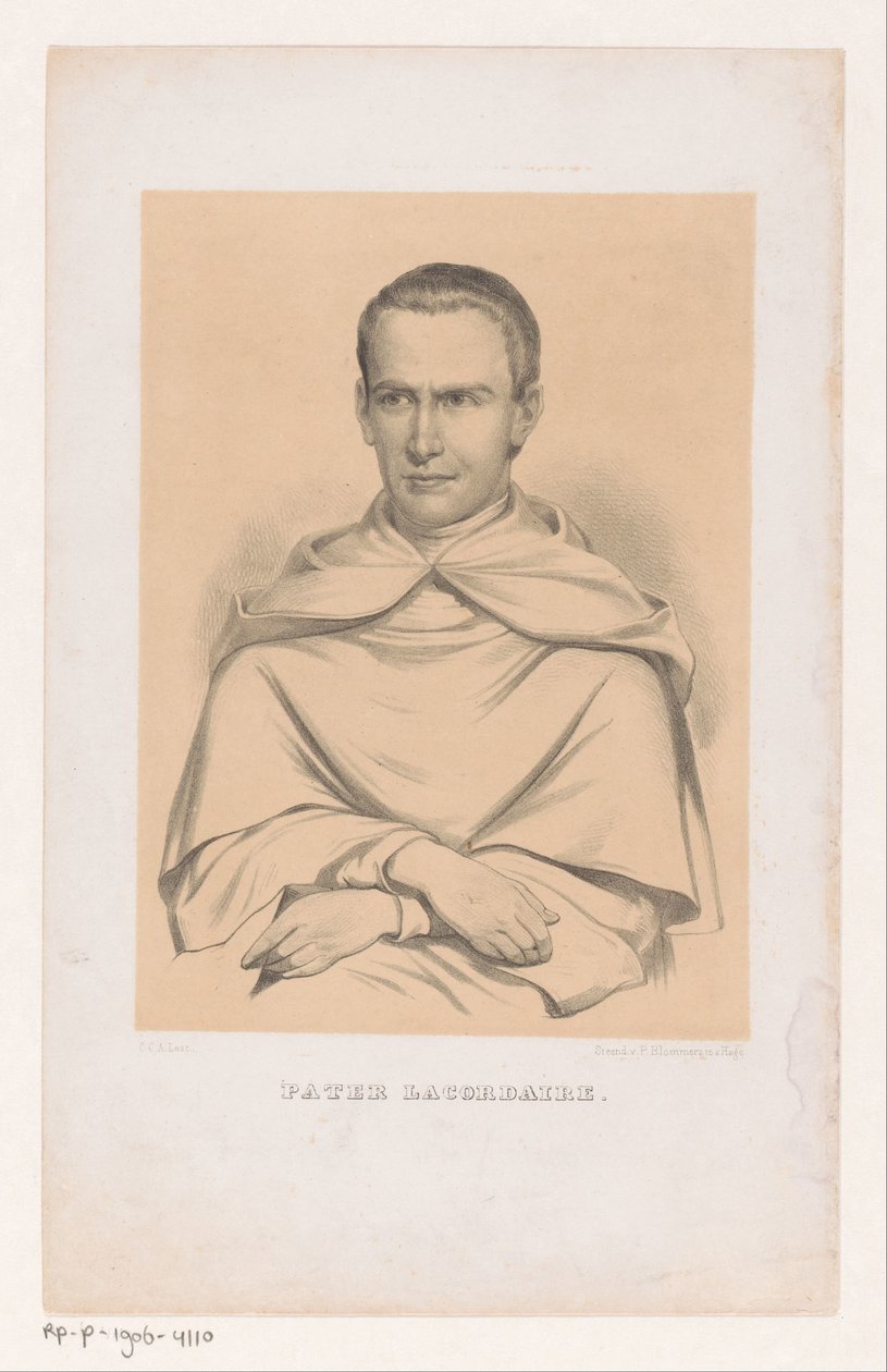 Portret Jean-Baptiste Henri Lacordaire autorstwa Carel Christiaan Antony Last