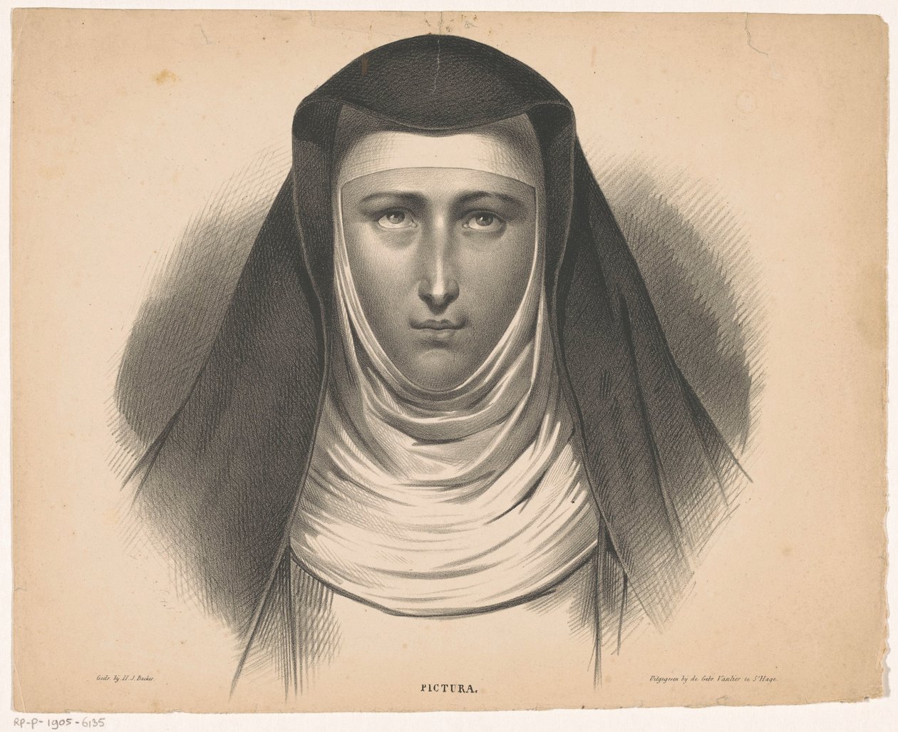 Portret zakonnicy Pictura (tytuł serii na obiekcie) autorstwa Carel Christiaan Antony Last