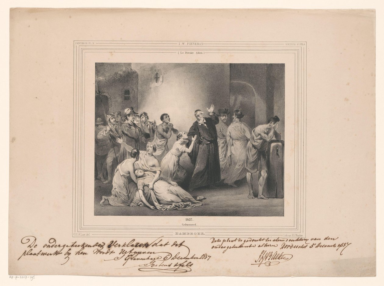 Poświęcenie pastora Hambroecka na Formozie, 1662 Hambroek (tytuł na obiekcie) autorstwa Carel Christiaan Antony Last