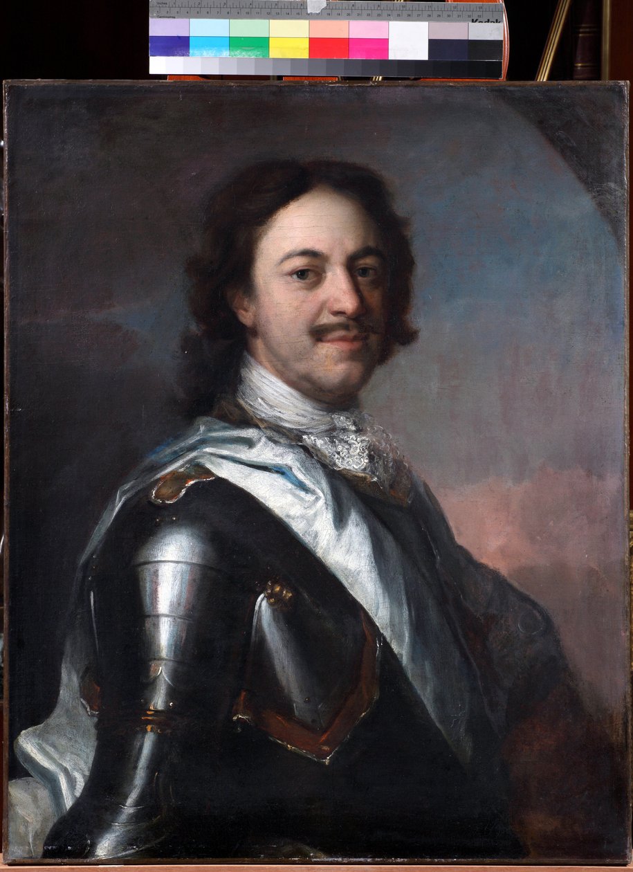 Pierre le grand - Portret cesarza Piotra I Wielkiego (1672-1725) par Carel (Charles) de Moor (1656-1738), - Olej na płótnie, 77x62 - Kolekcja prywatna autorstwa Carel De Moor