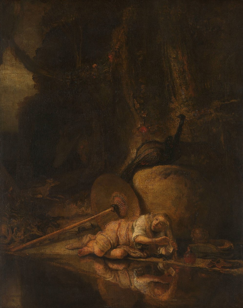 Hera ukrywająca się podczas bitwy bogów i gigantów autorstwa Carel Fabritius (copy after)