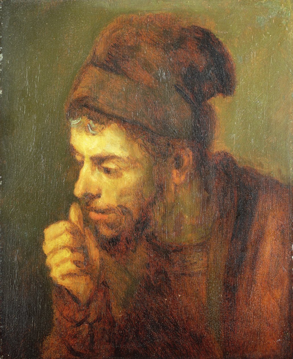 Głowa mężczyzny (olej na płótnie) autorstwa Carel Fabritius