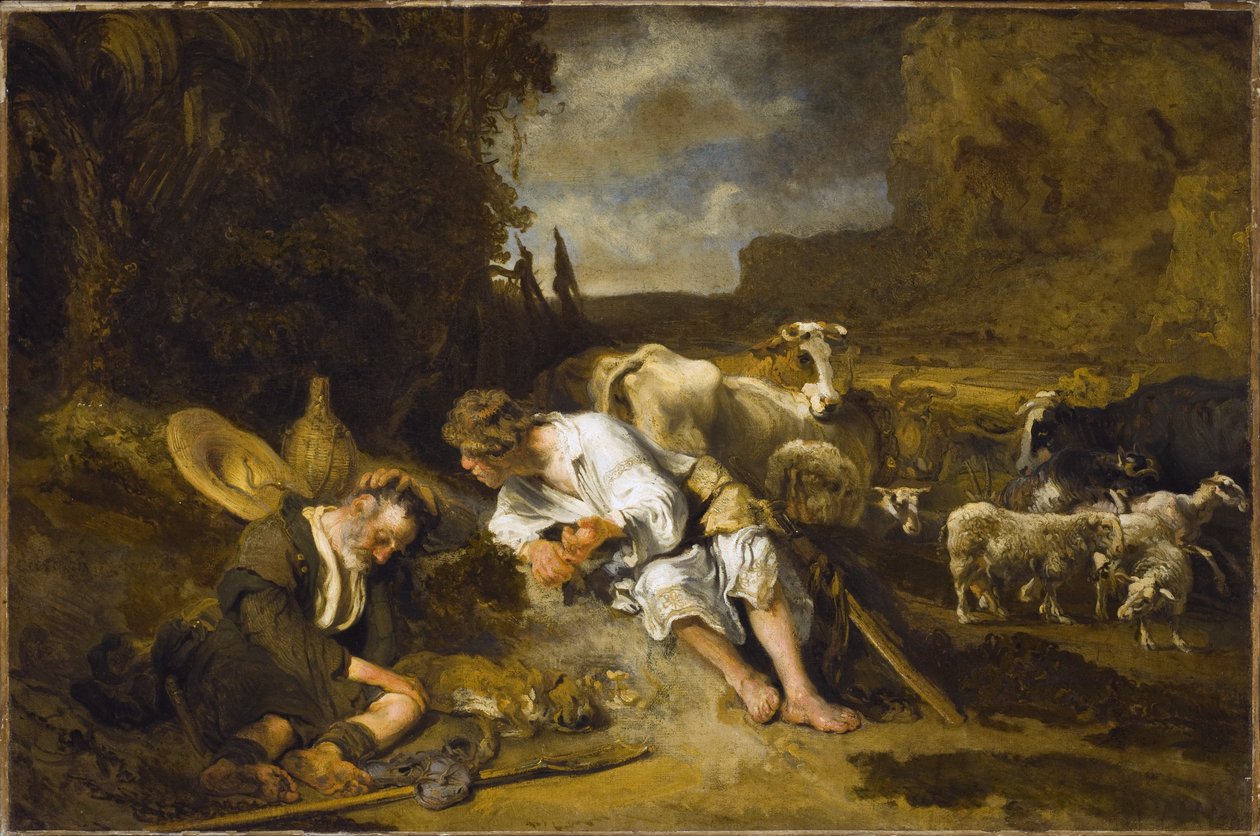 Merkury i Argus, 1645-1647 autorstwa Carel Fabritius