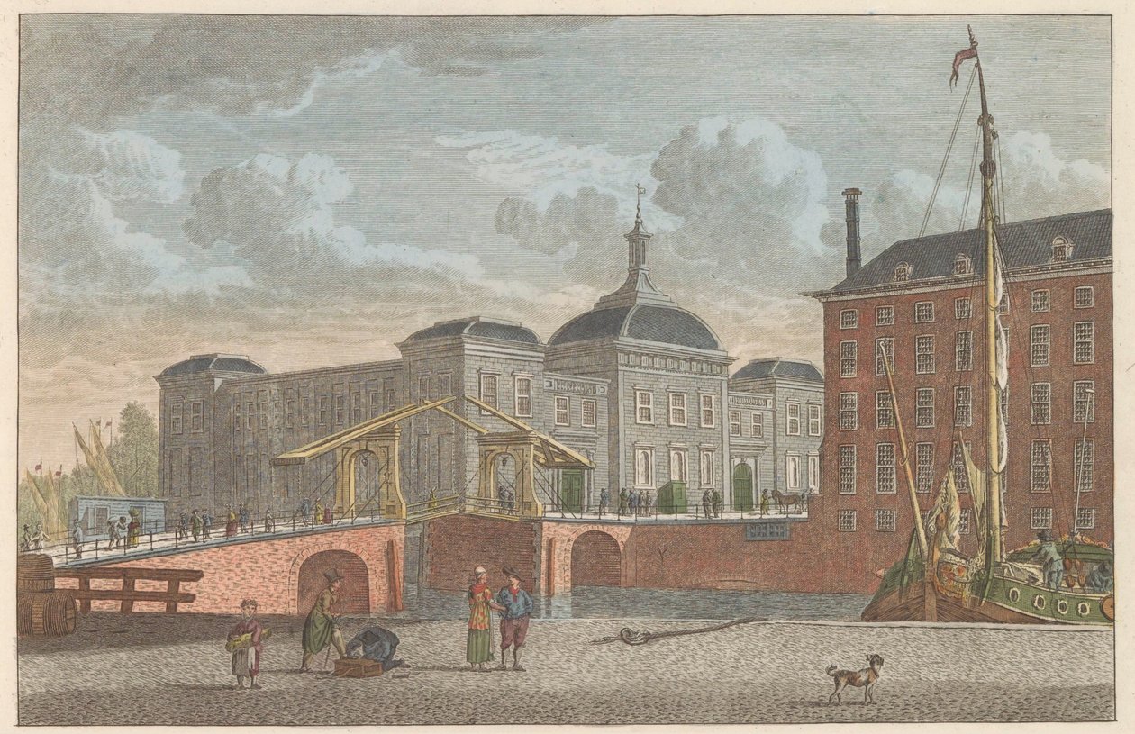 Beurs te Rotterdam, ca. 1790 Beurs te Rotterdam / Giełda w Rotterdamie (tytuł na obiekcie) autorstwa Carel Frederik Bendorp (I)
