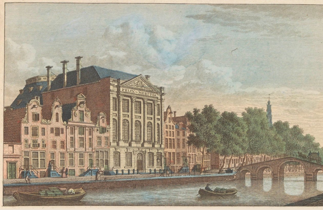 Budynek Felixa Meritisa w Amsterdamie, ok. 1790 Budynek Towarzystwa Felix Meitis w Amsterdamie / Edifices de la societe dit Félix Méritis à Amsterdam (tytuł na obiekcie) autorstwa Carel Frederik Bendorp (I)