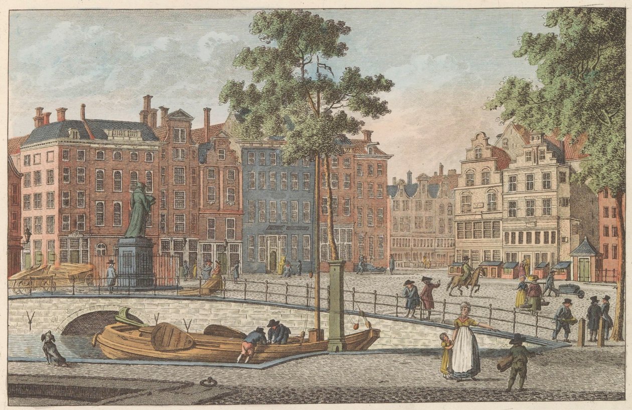 Grote Markt w Rotterdamie, ok. 1790 Groote Markt, w Rotterdamie / Grand Marché et Statue d