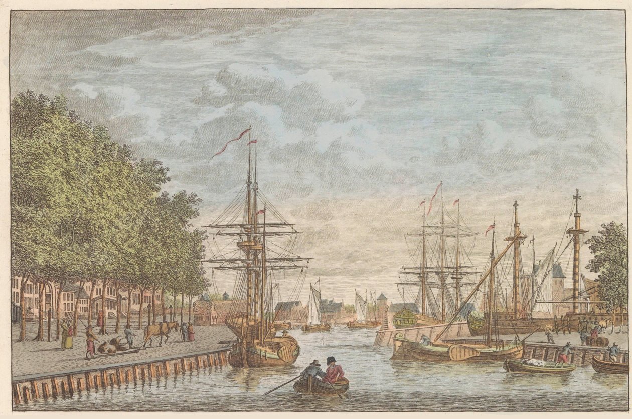 Port Middelburg, ok. 1790 Port w Middelburgu / Le port de Middelburg (tytuł na obiekcie) autorstwa Carel Frederik Bendorp (I)