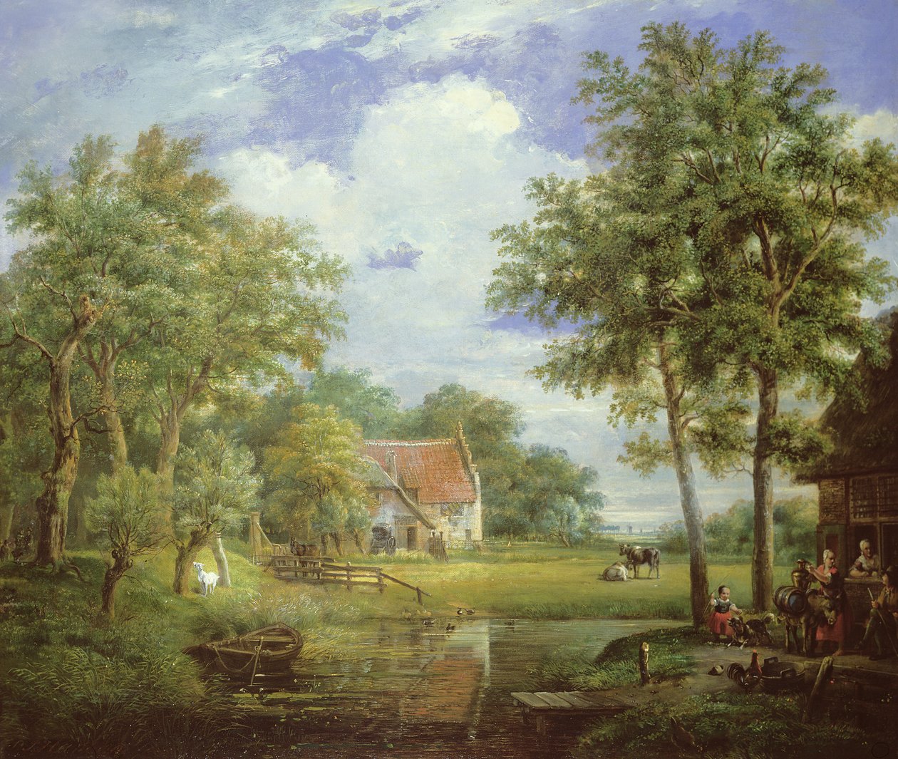 Holenderska scena na farmie autorstwa Carel Lodewijk Hansen