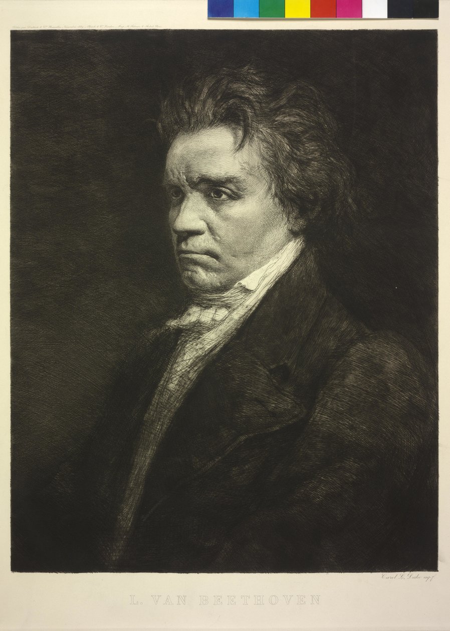 Ludwig van Beethoven autorstwa Carel Lodewijk Hansen