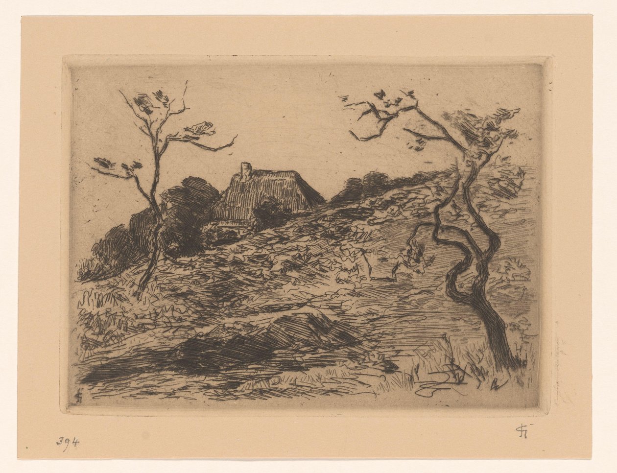 Dom za wzgórzem w pobliżu Materborn autorstwa Carel Nicolaas Storm van 