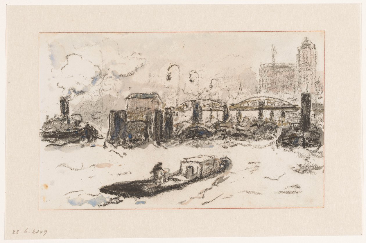 Zobacz w porcie w Hamburgu autorstwa Carel Nicolaas Storm van 