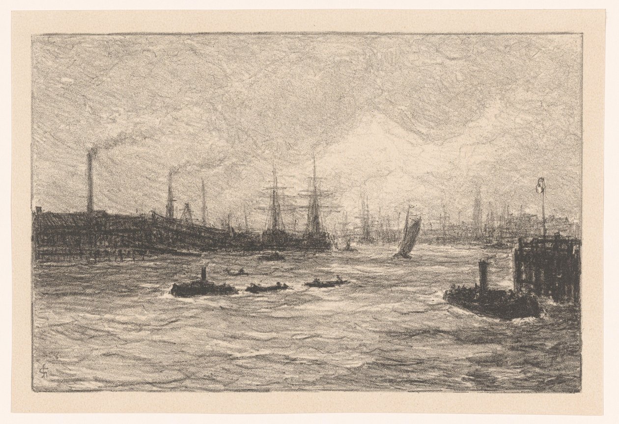 Port w Hamburgu autorstwa Carel Nicolaas Storm van 