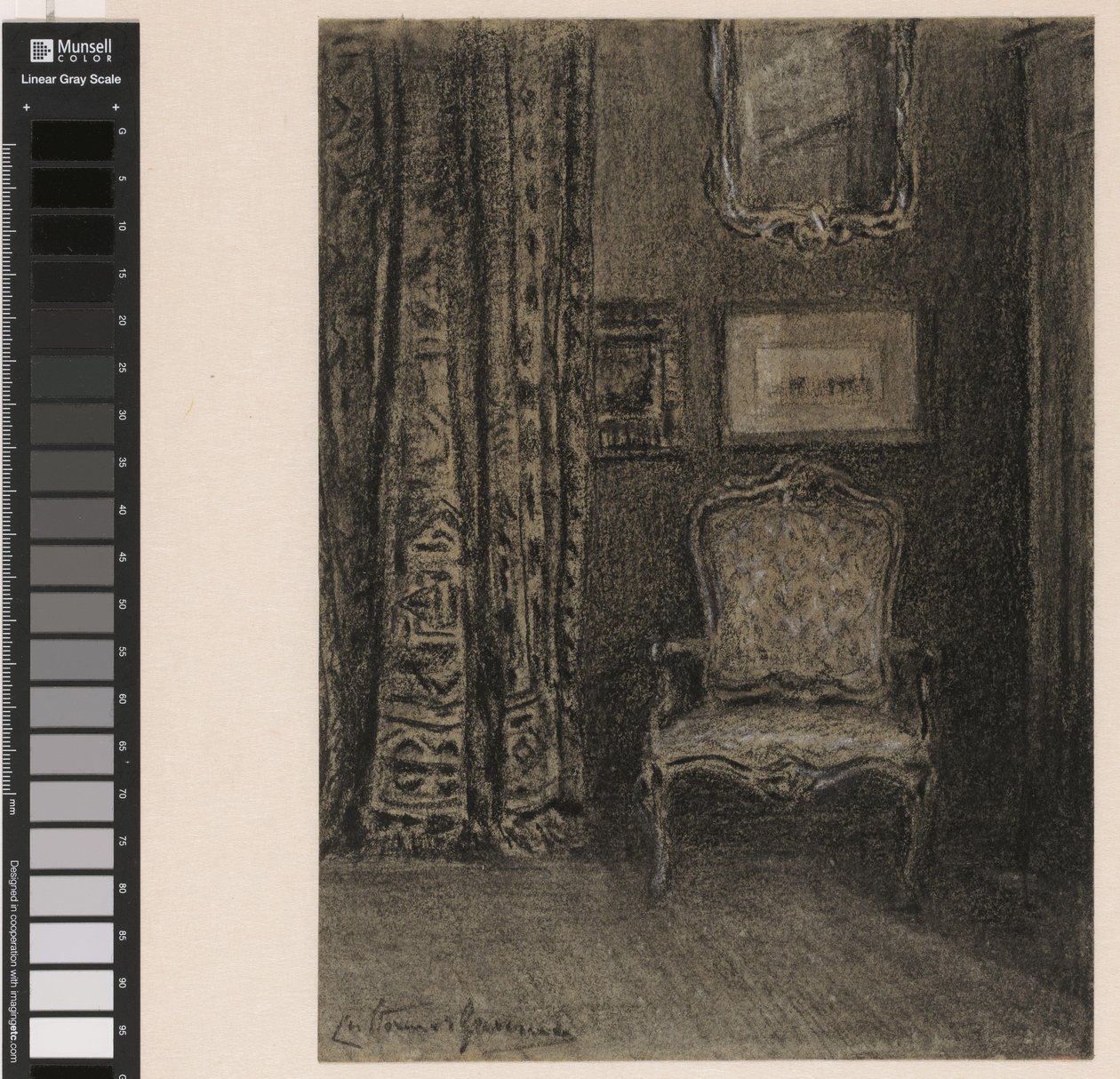 Kamerinterieur in de Rue du Trône 190 te Brussel autorstwa Carel Nicolaas Storm van 