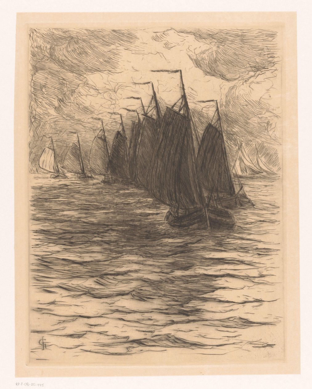 Flota na morzu autorstwa Carel Nicolaas Storm van 