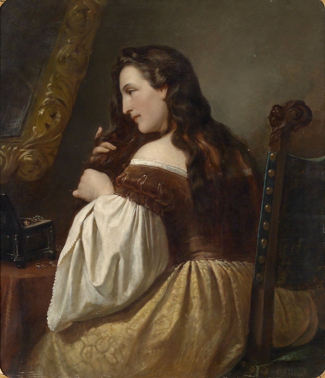 Przy toalecie autorstwa Carl Adolf Gugel