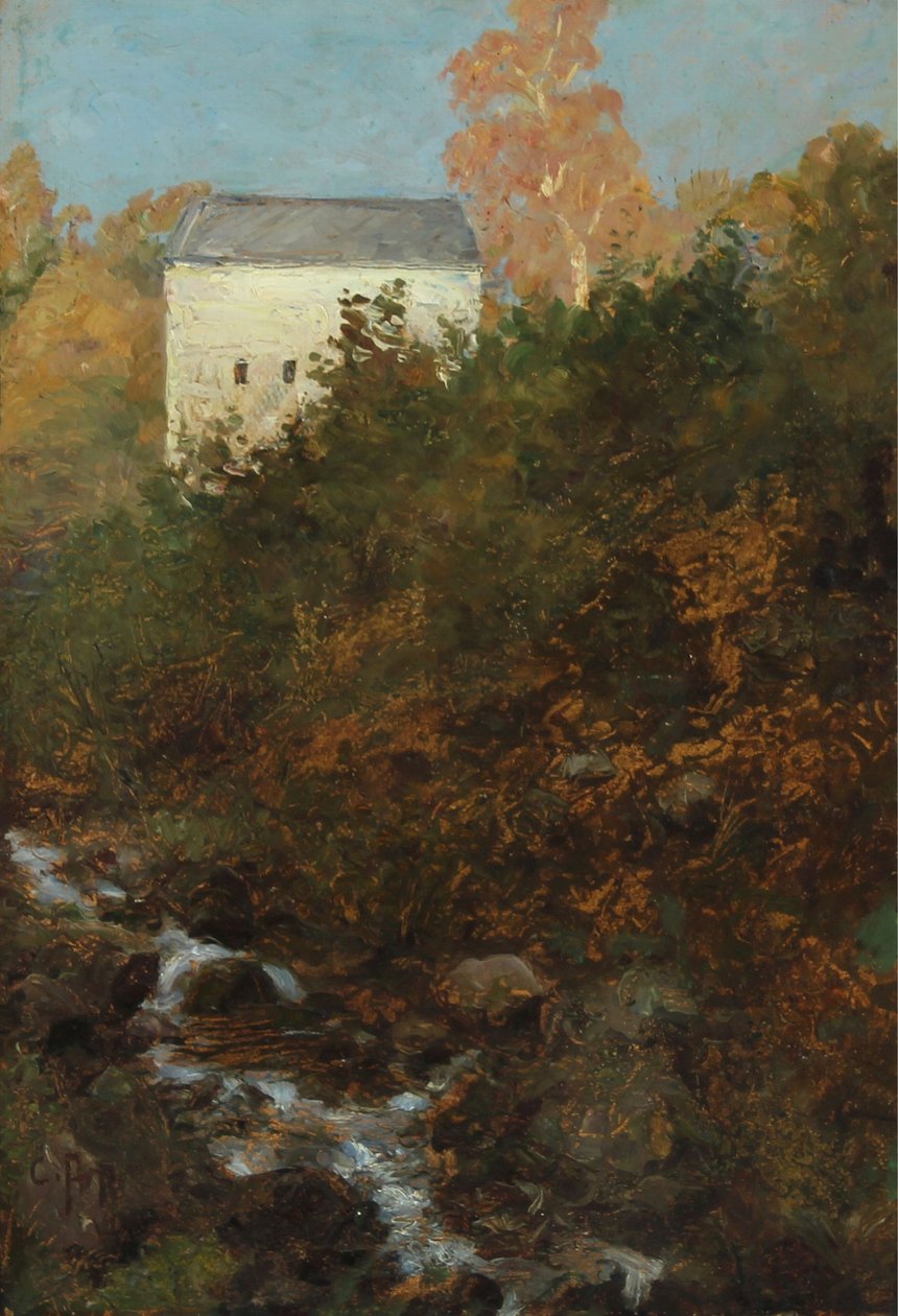 Biały dom nad strumieniem autorstwa Carl Arp
