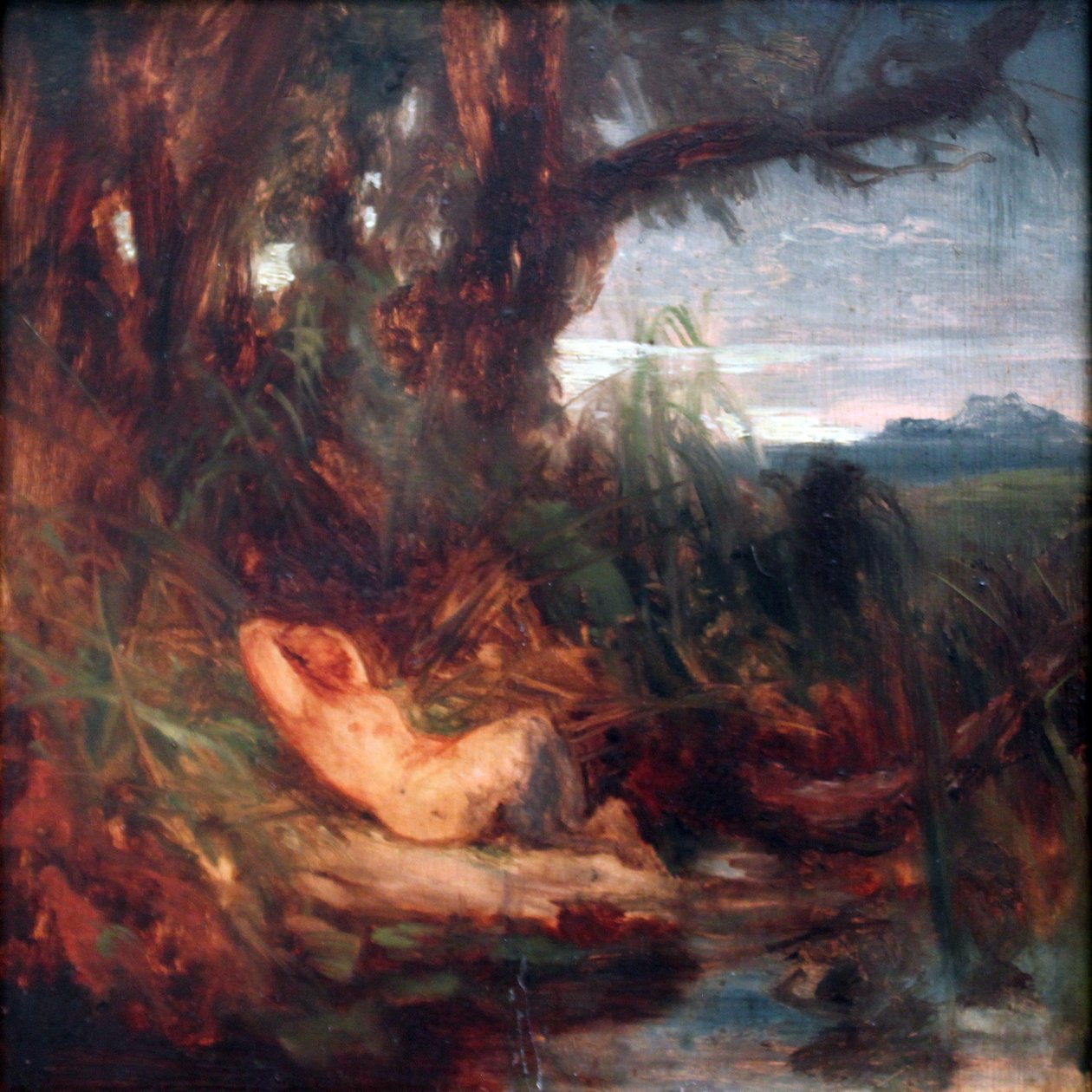 Śpiący Faun w trzcinach autorstwa Carl Blechen