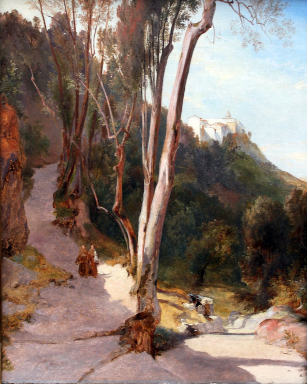 Trasa do Castel Gandolfo autorstwa Carl Blechen
