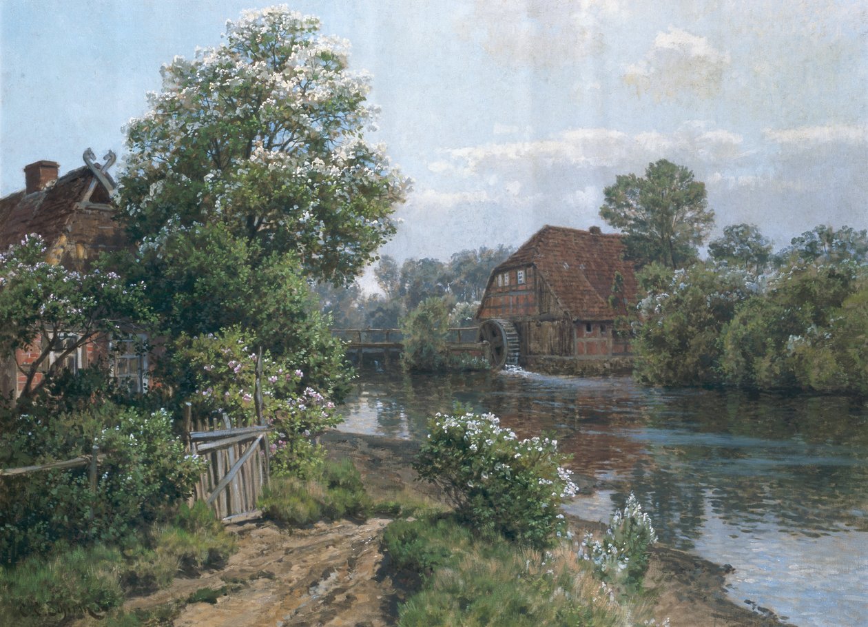 Jesienny krajobraz, ok. 1900 autorstwa Carl Christian Schirm