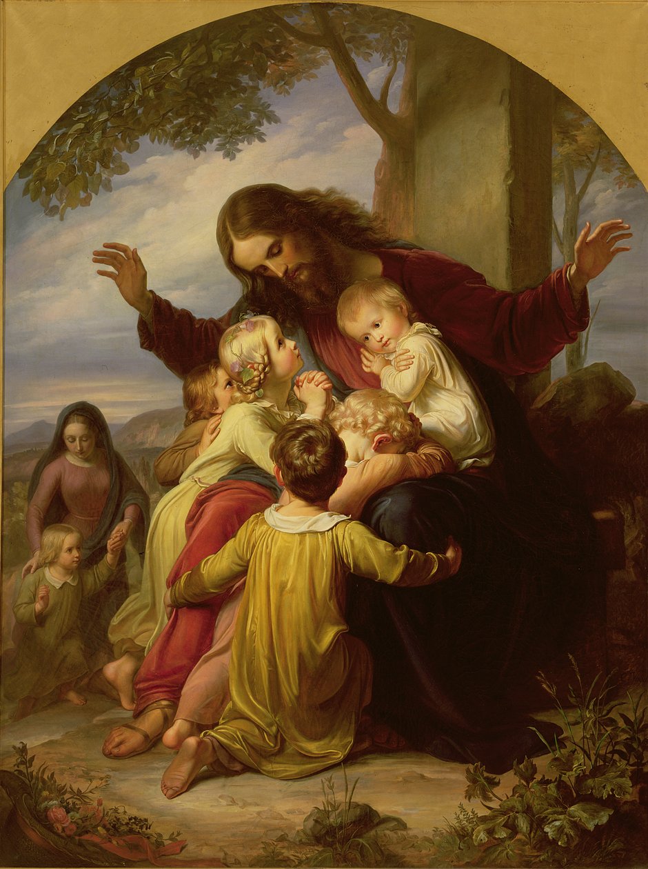Niech małe dzieci przyjdą do mnie autorstwa Carl Christian Vogel von Vogelstein