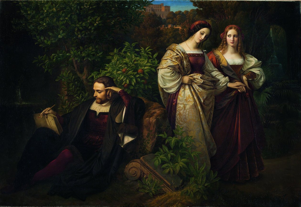 Torquato Tasso i dwie Leonory autorstwa Carl Ferdinand Sohn