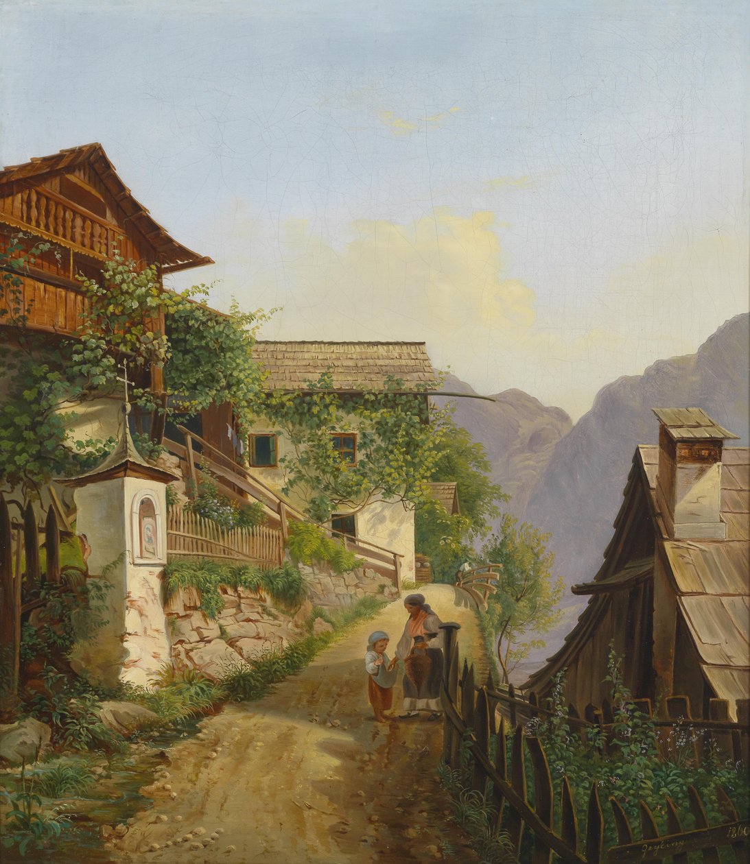Motyw z Hallstatt autorstwa Carl Franz Michael Geyling