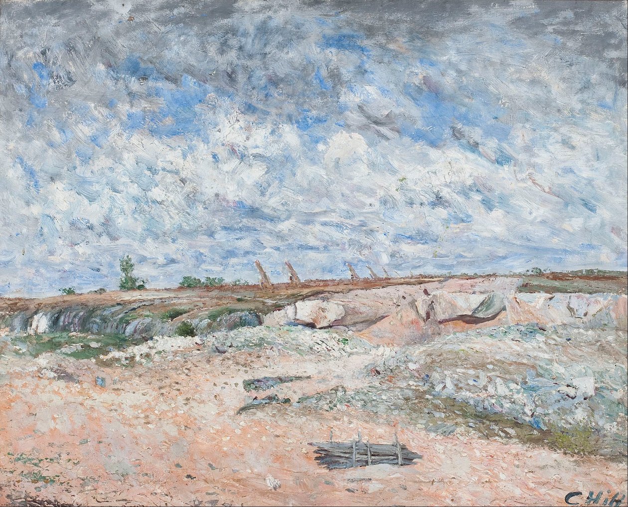 Krajobraz z dryfującymi chmurami autorstwa Carl Fredrik Hill
