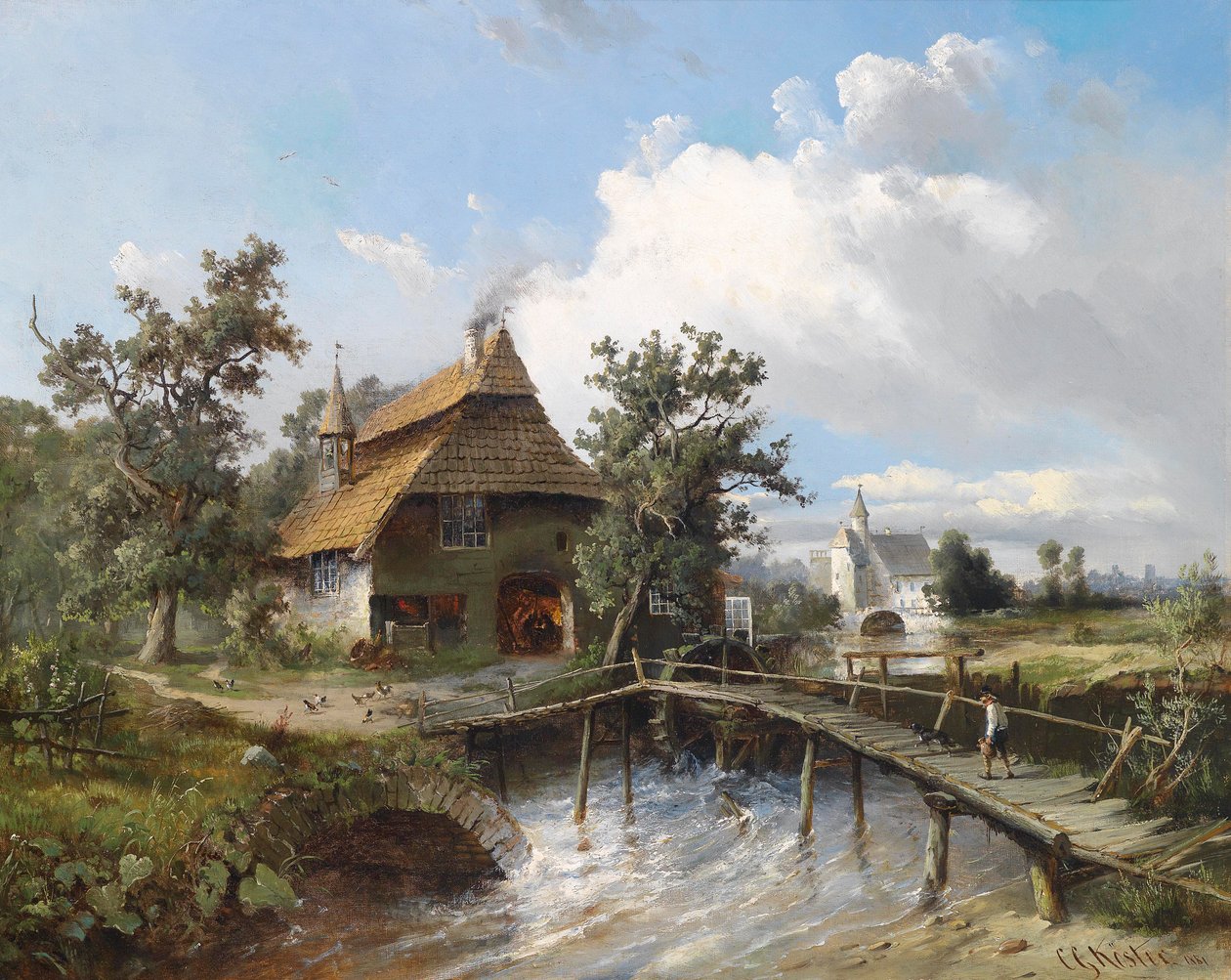 Kowal nad strumieniem autorstwa Carl Georg Köster