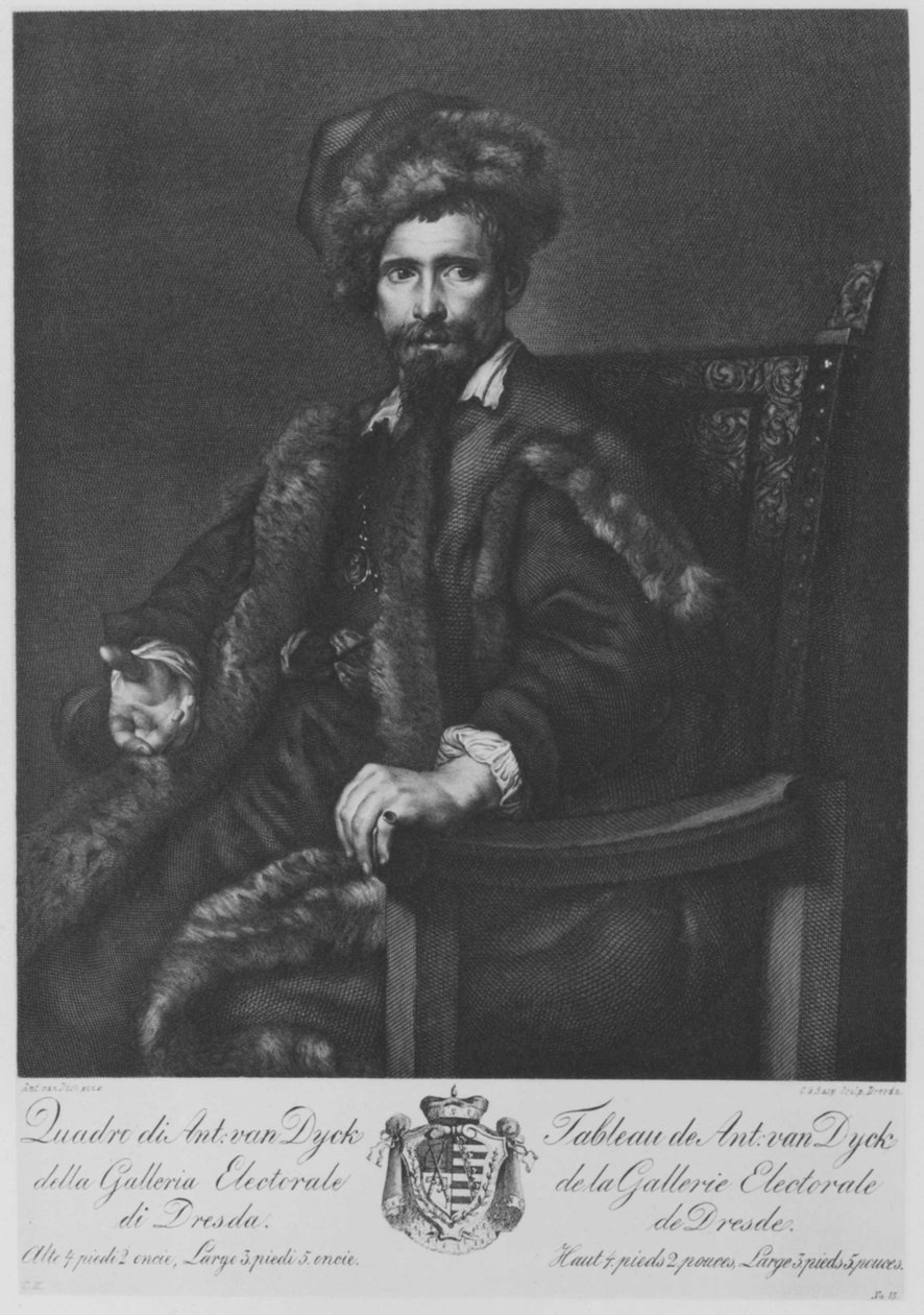 Portret dżentelmena w futrze (książę Rhodokanakis-Giustiniani z Chios) autorstwa Carl Gottlieb Rasp