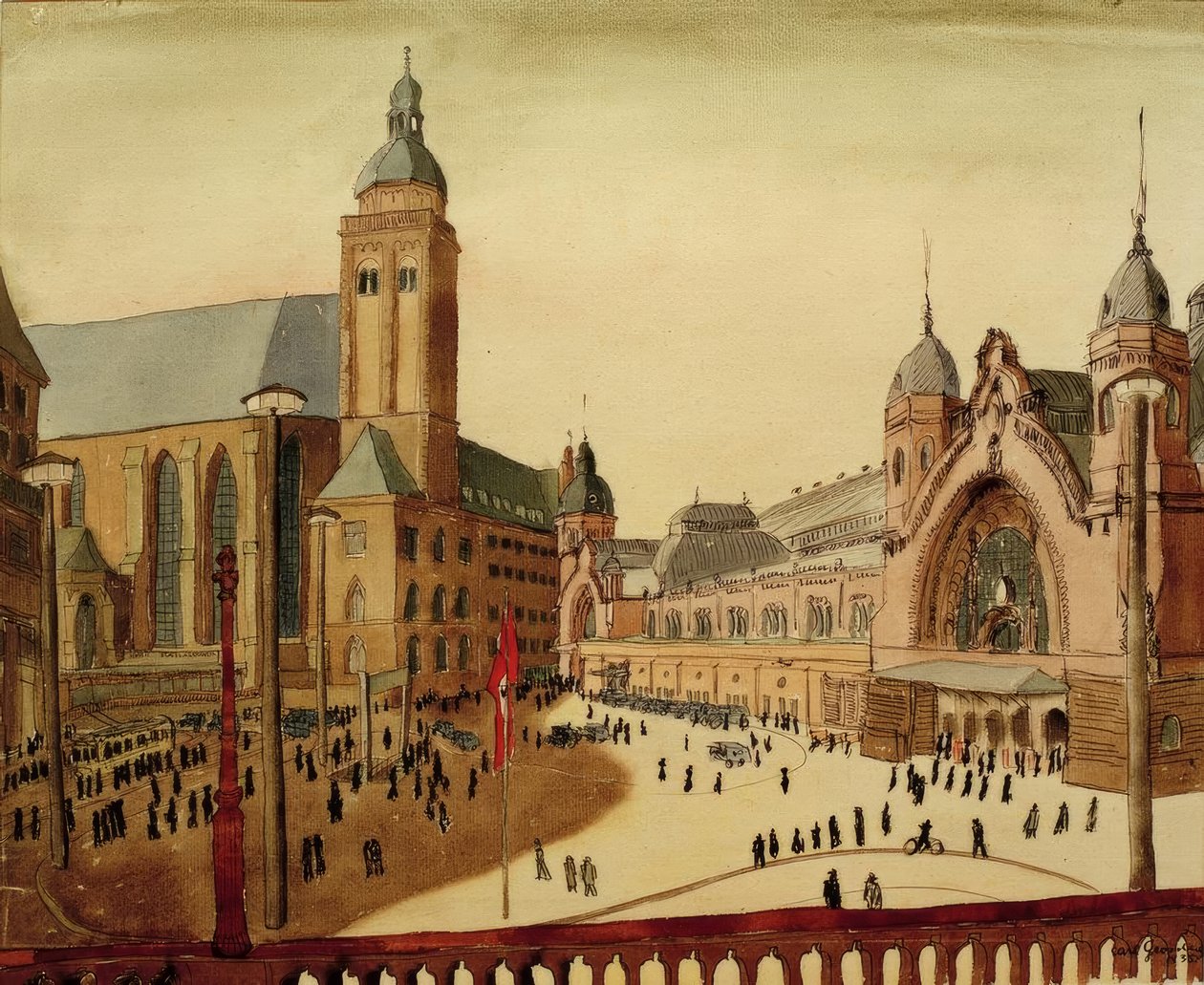Kolonia, Bahnhofsplatz autorstwa Carl Grossberg