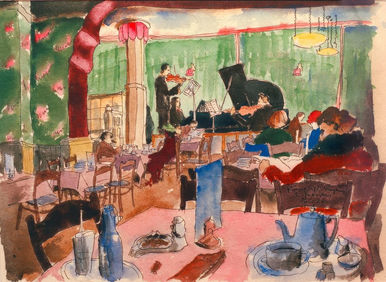 Würzburg, kawiarnia królewska autorstwa Carl Grossberg