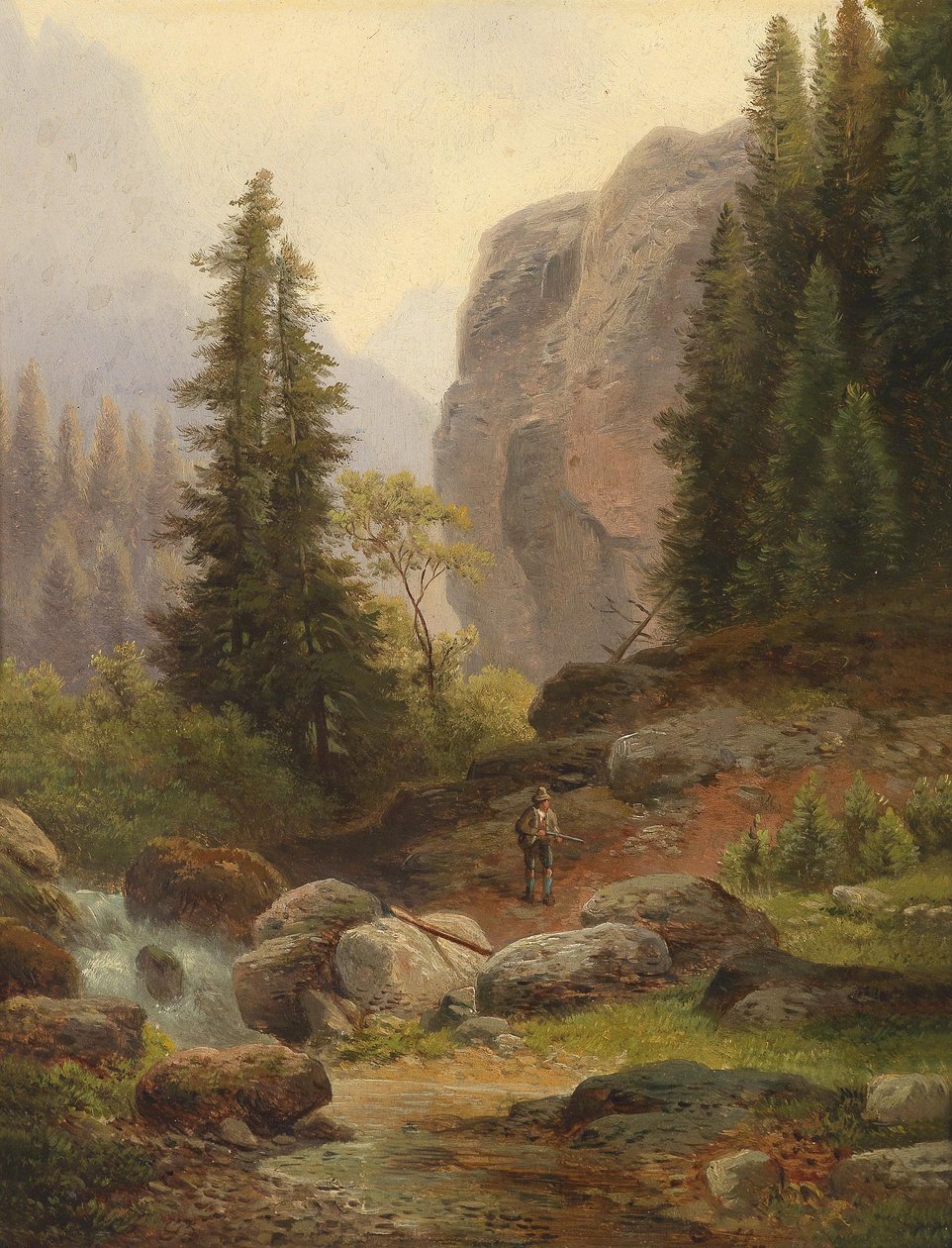 Myśliwy w wysokich górach autorstwa Carl Hasch