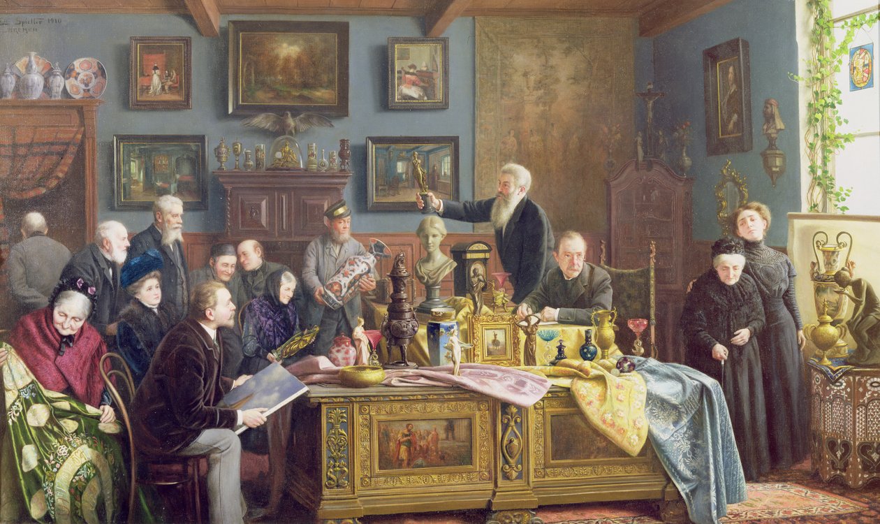 Aukcja, 1910 autorstwa Carl Johann Spielter